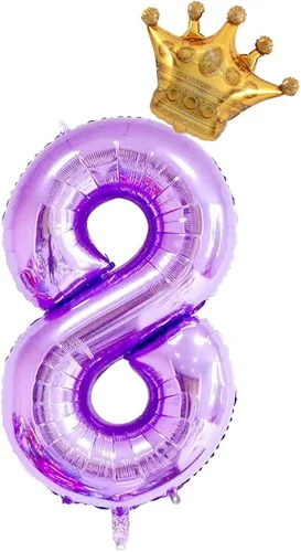 Miniatura 11 de Juego de globos de corona número 1 de 40 pulgadas, globos decorativos de primer cumpleaños y aniversario de boda, decoraciones de primer cumpleaños.