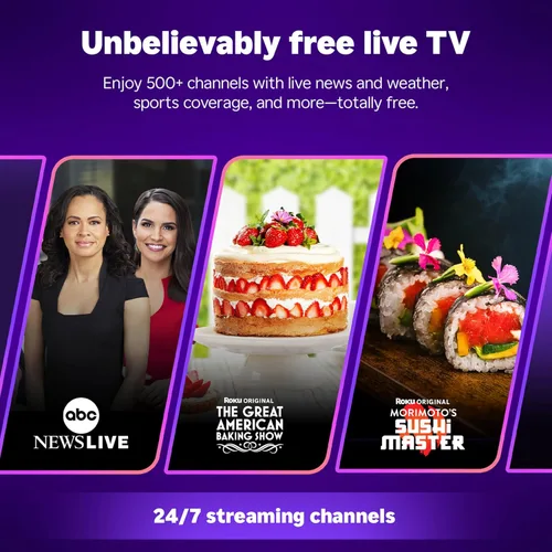 Miniatura 9 de Roku Streaming Stick Plus 2025 - Dispositivo de transmisión Roku 4K y HDR para TV con control remoto por voz - TV gratis y en vivo