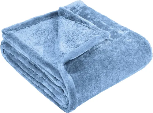 Miniatura 38 de Superior Manta Clásica de Forro Polar Sólido, Gruesa, Acogedora, Mantas Cálidas, Ropa de Cama y Manta de Sofá de Felpa Suave Aterciopelada, Linda