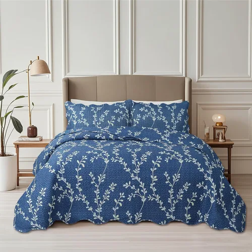 Miniatura 17 de Marina Decoration Juego de colcha de verano de 2 piezas con estampado de Pinsonic en relieve, ultra suave, con 1 funda acolchada, patrón de mandala