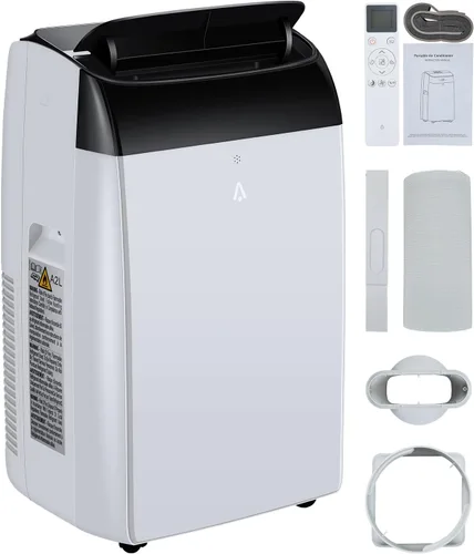 Miniatura 9 de Aire acondicionado portátil de 8000 BTU, aire acondicionado portátil 4 en 1 con ventilador, deshumidificador y modo de suspensión, unidades de aire
