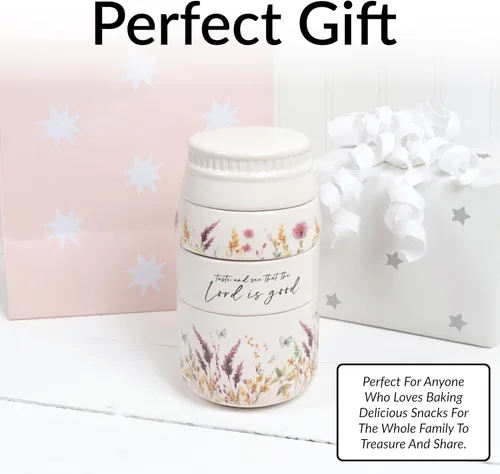 Miniatura 2 de Pavilion Gift Company - The Lord - Taza medidora de cerámica apilable de 6 pulgadas - ¼, ⅓, ½, 1 taza, rústica, decoración de verano de cocina, taza