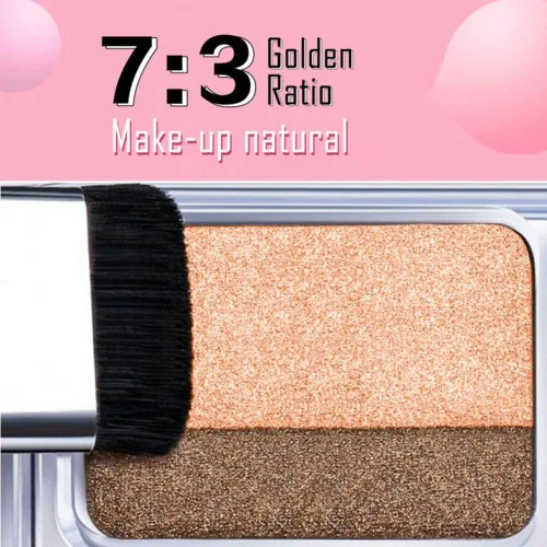 Miniatura 3 de Sombra de ojos perfecta de doble color, maquillaje de sombra de ojos perezosa de dos tonos, altamente pigmentada con exquisitas purpurina