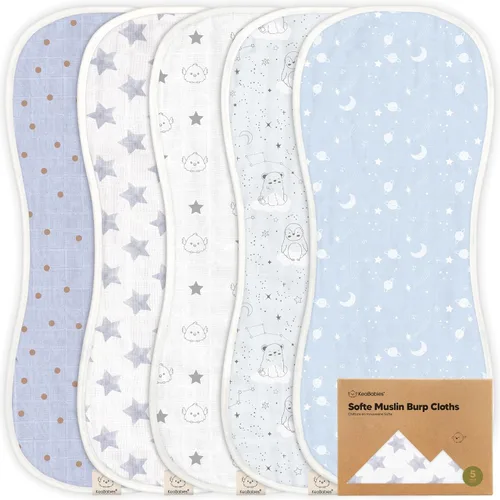 Miniatura 21 de Paquete de 5 paños de muselina para eructos para bebé, niño, niña, trapos muy absorbentes para bebés, 8 capas de viscosa derivada de toalla