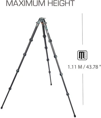 Miniatura 2 de 3 Legged Thing Legends Jay - Trípode de base de nivelación de fibra de carbono, trípode de viaje con base de nivelación de cámara ajustable y video