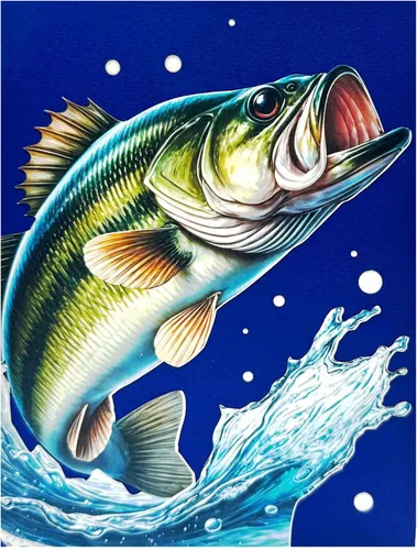 Miniatura 4 de Bass Fish - Tarjeta de felicitación emergente 3D Diseño de tarjeta de cumpleaños emergente hecha a mano simbólica para cumpleaños, aniversarios