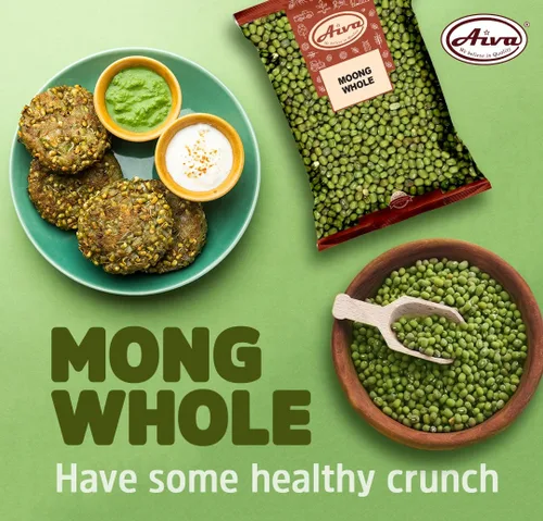 Miniatura 5 de Aiva Green Moong Entero (frijoles Mung) Moong Beans Moong Green Gram Bulk – Bolsa de 4 libras para sopas, ensaladas, curry, brotes y cocina