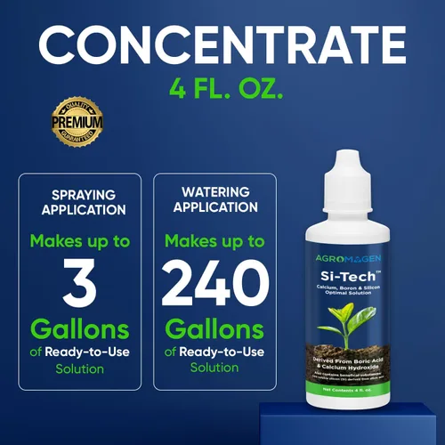 Miniatura 4 de AgroMagen, Si-Tech Solución nutritiva de sílice, ácido monosilícico para plantas con tecnología de quelación (4 onzas líquidas)