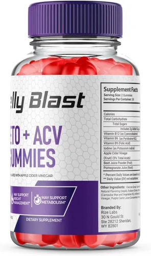Miniatura 9 de rize labs Paquete de 2 gomitas Belly Blast Keto + ACV, gomitas Belly Blaster para perder peso, reseñas de gomitas Keto ACV, gomitas Keto + ACV