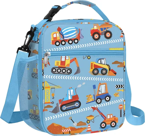 Miniatura 17 de Bolsa de almuerzo térmica aislada para niños Clastyle Sport Ball, grande, azul, con enfriador térmico, para niños, para picnic, escuela, canasta