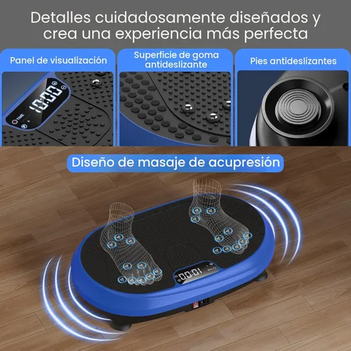 Miniatura 3 de Vibration Plate Exercise Machine, Vibrating Fitness Platform for Lymphatic Drainage, Full Body Shaker Workout Equipment, Bluetooth Power Shaping
