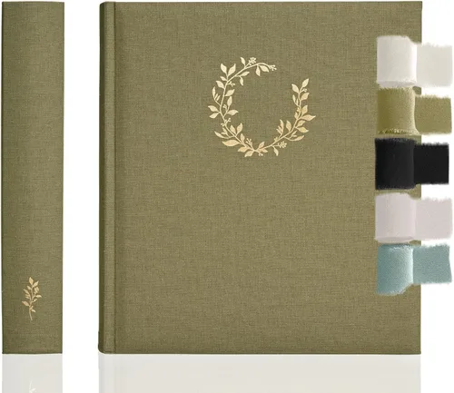 Miniatura 16 de La Lente - Álbum de recortes premium – Álbum de fotos con espacio para escribir – 100 páginas para múltiples tamaños 4x6, 5x7, 6x8, 8x10 – Capacidad