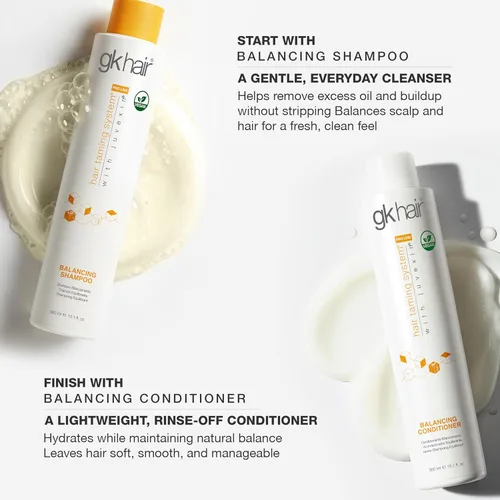 Miniatura 7 de GK HAIR Champú Equilibrante Limpia y Elimina la Acumulación con Tratamiento de Queratina para Control del Graso, Escamas, Cuero Cabelludo Seco