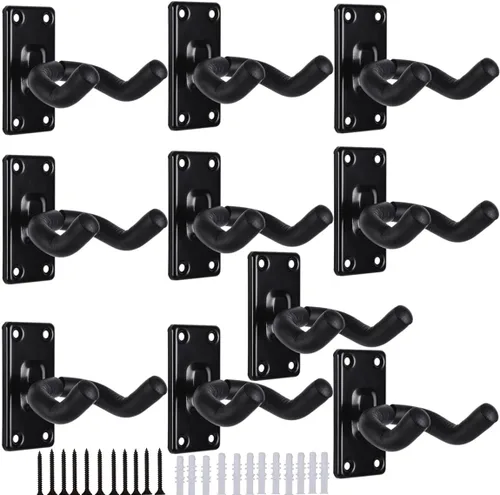 Miniatura 9 de Soporte de pared para guitarra, gancho de soporte de metal negro para guitarras