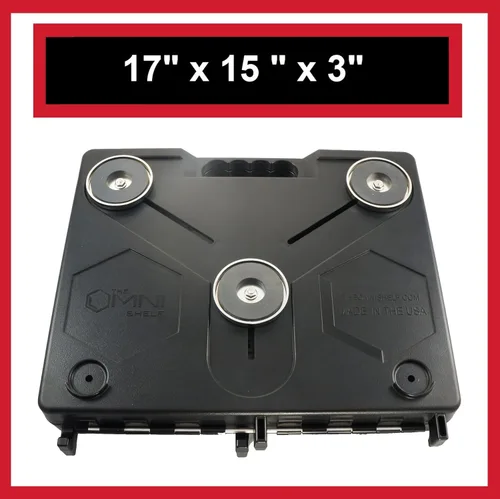 Miniatura 8 de Estación de trabajo magnética portátil The OmniShelf + caja de herramientas, soporte para computadora y portátil, estuche para multímetro, estante