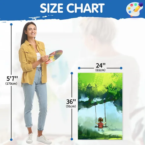 Miniatura 5 de FIXSMITH - Lienzo estirado para pintar 61 x 91 cm, paquete de 2, lienzo grande imprimado, 100% algodón, perfil de 1,6 cm, paquete de gran valor