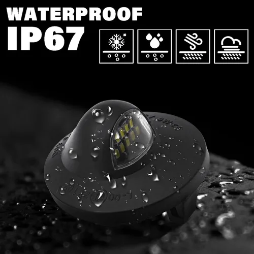 Miniatura 4 de Luces LED para placa de matrícula compatibles con Ford F150 F250 F350 F450 F550 Bronco Ranger, 6500 K blanco parachoques trasero etiqueta carcasa