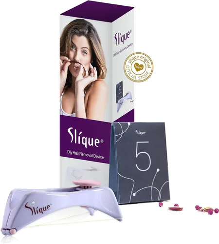 Slique, depilación de vello de cejas, cara y cuerpo, y sistema de eliminación. Sorprendente sistema de eliminación del vello en el hogar rápido e