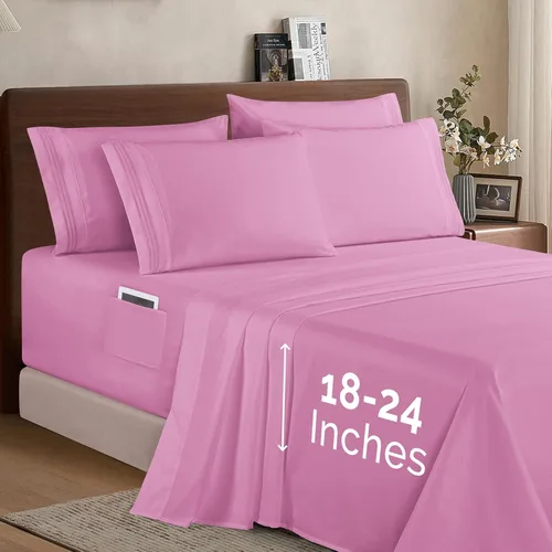 Miniatura 68 de Elegant Comfort - Juego de ropa de cama resistente a arrugas y decoloración más acogedor, sábana bajera elástica en todo el contorno, bolsillo