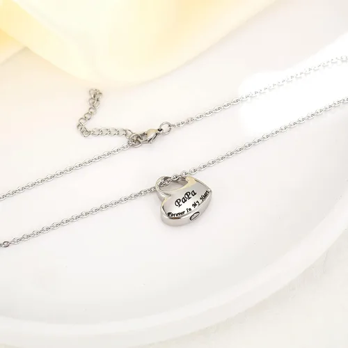 Miniatura 4 de Joyería de urna de cremación para cenizas, collar de urna de recuerdo de cenizas para hombres y mujeres, colgante conmemorativo impermeable con kit