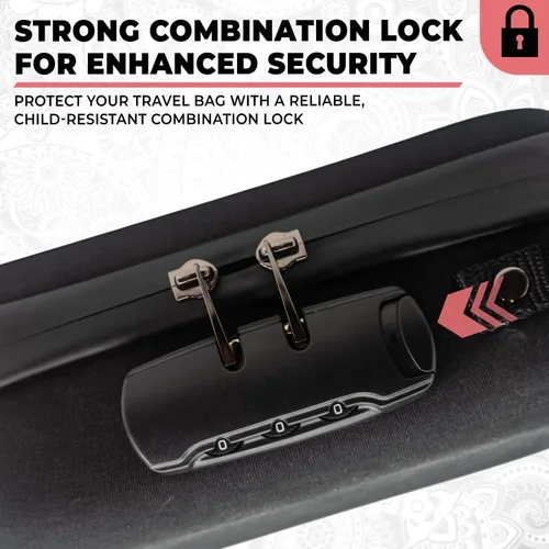 Miniatura 3 de Kashmir Bolsa a prueba de olores con cerradura de combinación, funda de viaje a prueba de olores, forro de carbón activado, con cerradura, a prueba