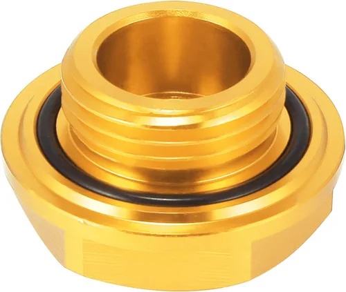 Miniatura 6 de X AUTOHAUX Tapa de Tapón de Llenado de Aceite del Motor de Aleación de Aluminio Tono Dorado Cubierta para Toyota TRD Highlander RAV4 Yaris Camry Reiz
