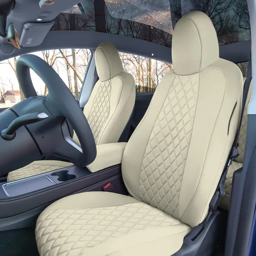 Miniatura 31 de FH Group Fundas de asiento de automóvil de ajuste personalizado hechas específicamente para Tesla Model Y Ultraflex 2020-2025, fundas de asiento