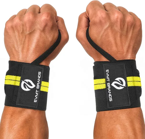 Miniatura 9 de EVMT Premium Wrist Wraps for Weightlifting Durable Lifting Straps for Enhanced Wrist Support Perfect for Strength Training, Gym Workouts &