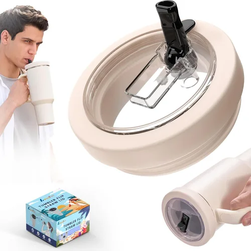 Miniatura 15 de Tapa con pajita abatible de vaso de 40 onzas para Stanley Quencher, tapas de silicona de repuesto a prueba de fugas, reutilizables, sin BPA, Lila