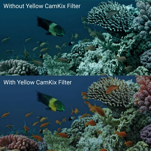 Miniatura 6 de Juego de lentes para sumergir cámara GoPro HERO, en colores variados para filmar y tomar fotografías debajo del agua, colores vívidos, con contraste