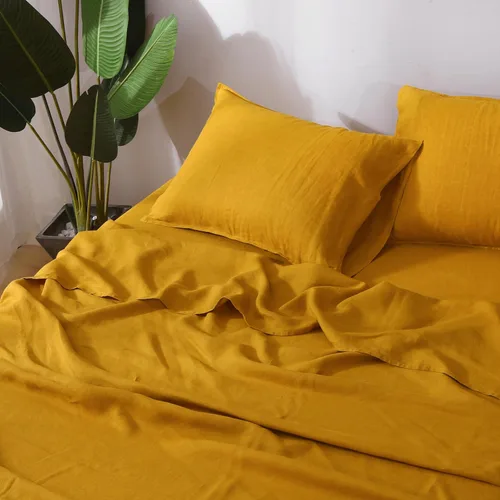 Miniatura 6 de Fundas de Almohada de Lino Natural Francés Juego de 2 - Fundas de Almohada Lavadas a la Piedra que Absorben la Humedad, Tamaño King (20''x40'')