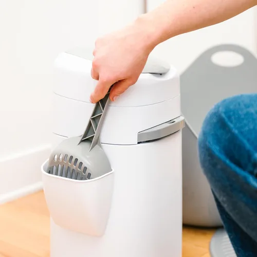 Miniatura 8 de Litter Genie Style Pail - Caja de arena para gatos, sistema de eliminación de desechos para control de olores, incluye 1 bolsa de repuesto cuadrada