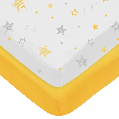Miniatura 17 de American Baby Company - Juego de 2 sábanas ajustadas de mini cuna 100% algodón natural 38" x 24" - Sábanas portátiles pequeñas y transpirables