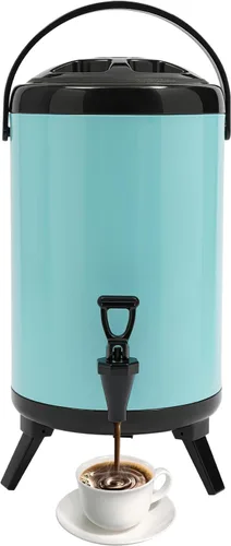 Miniatura 8 de Dispensador de bebidas con aislamiento de acero inoxidable, dispensador de bebidas calientes con grifo, dispensador térmico de bebidas frías