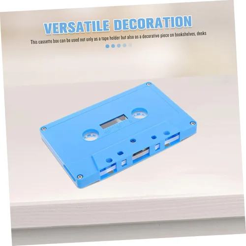 Miniatura 7 de Caja de decoración de cinta retro, 2 unidades, cinta de casete, almacenamiento de música, decoración de fiesta, casete en blanco, audio
