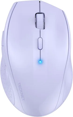 Miniatura 11 de TECKNET Ratón Bluetooth de 3 dispositivos, mouse inalámbrico silencioso con DPI de 6 niveles hasta 4800, batería de 2 años, 6 botones para amplia