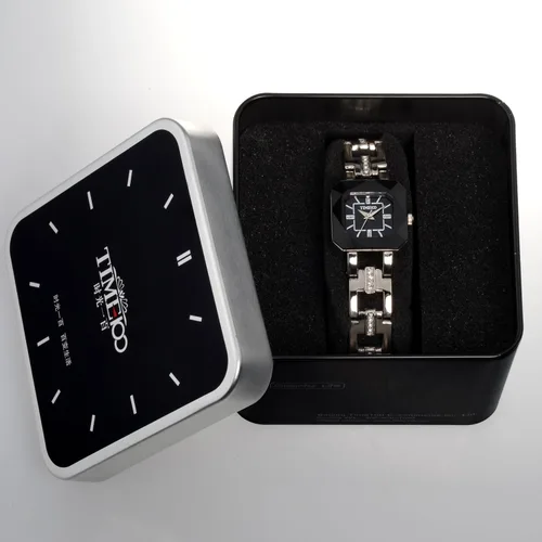 Miniatura 6 de TIME100 Reloj de pulsera para mujer, de cuarzo, con esfera verde, bisel con cristales en el movimiento, correa de pulsera con diamantes, resistente