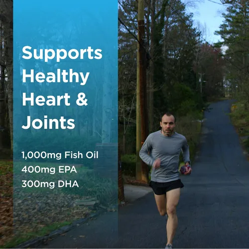 Miniatura 4 de Aceite de pescado Runner Omega 3 – Suplemento deportivo nutricional de triple fuerza – Ayuda a apoyar la salud del corazón y las articulaciones