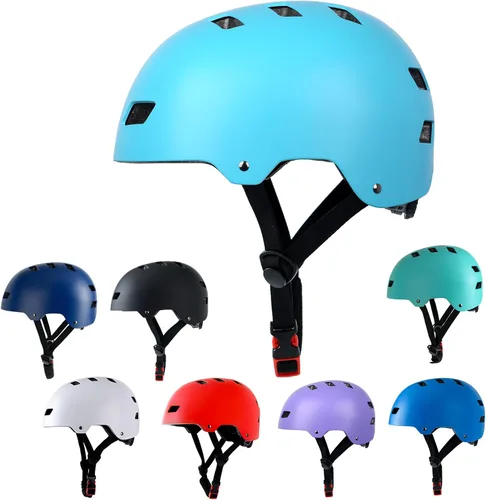 Miniatura 11 de Casco de bicicleta en 3 tallas para adolescentes, niños, jóvenes, adultos, Bavilk Casco de monopatín ajustable multideporte para bicicleta, Negro