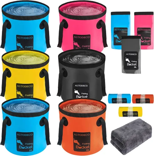 Miniatura 8 de Cubo plegable Contenedor de 5 galones Cubo de agua plegable Lavabo portátil