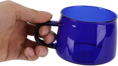 Miniatura 10 de Yosoo Taza de café, taza de vidrio vidrio de borosilicato con mango para leche para el hogar para café con leche (ámbar)
