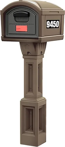 Miniatura 15 de Simplay3 USPS T4 - Cubierta para buzón y poste XL con construcción duradera de doble pared, diseño resistente a la intemperie, color negro