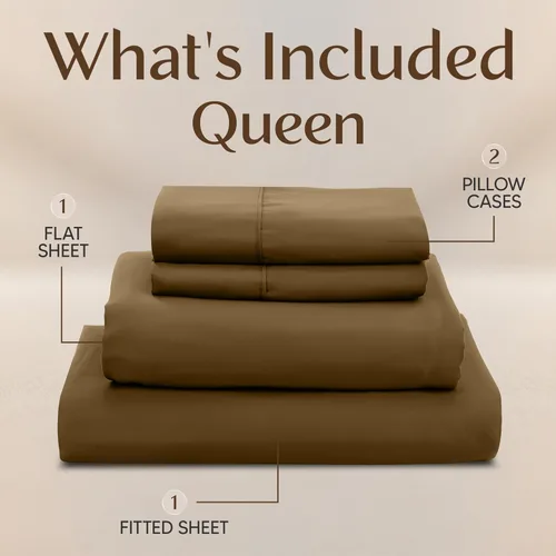 Miniatura 414 de Utopia Bedding Juego de sábanas Queen – Sábanas de 4 piezas para cama tamaño Queen, microfibra suave y transpirable, incluye 1 sábana bajera, 1 Gris