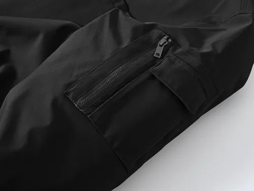 Miniatura 3 de BASUDAM Chaqueta bomber acolchada impermeable con múltiples bolsillos para hombre, abrigo de invierno alternativo