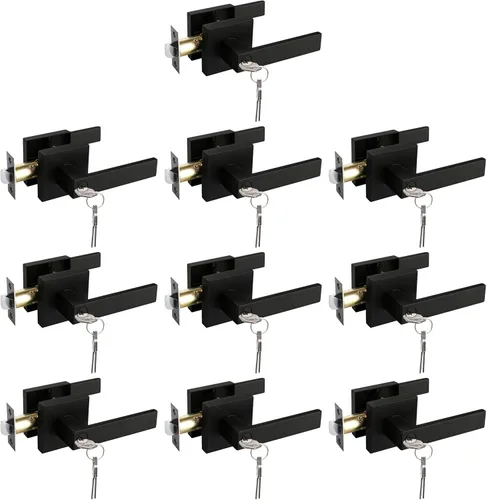 Miniatura 61 de NEWBANG Manija de palanca de puerta sólida con acabado negro mate