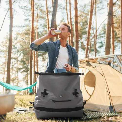 Miniatura 7 de Haimont Mochila Duffel Grande Impermeable con Parte Superior Enrollable, Bolsa Duffel Seca de Servicio Pesado para Navegación, Viajes, Camping