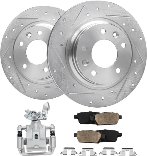 Miniatura 81 de Detroit Axle - 4 rotores de freno para Chevrolet Cruze Volt Orlando Verano, rotores de freno de disco perforados y ranurados de repuesto : rotor