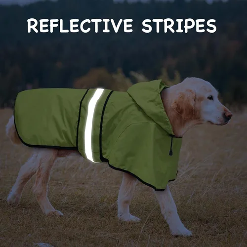 Miniatura 4 de Chaqueta de Lluvia con Capucha para Perro - Chaqueta de Lluvia Reflectante para Perro, Impermeable y Ligera para Perros Pequeños, Medianos y Grandes