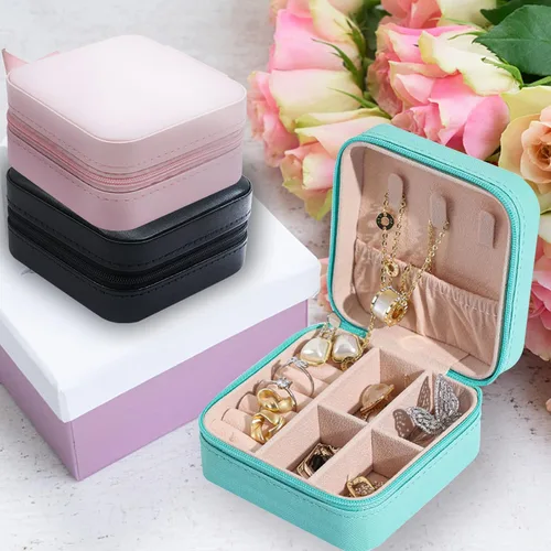 Miniatura 6 de Joyero de viaje personalizado para mujer, foto personalizada, nombre, logotipo, joyero, regalo de dama de honor, boda, cumpleaños