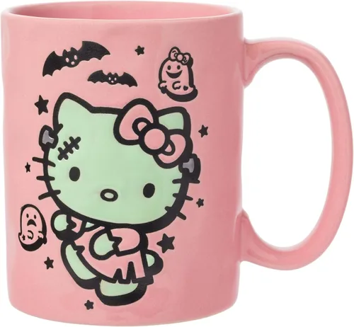 Miniatura 40 de Silver Buffalo Sanrio Hello Kitty - Taza de cerámica con lunares rojos y blancos, 20 onzas Hello Kitty lunares rojos y blancos